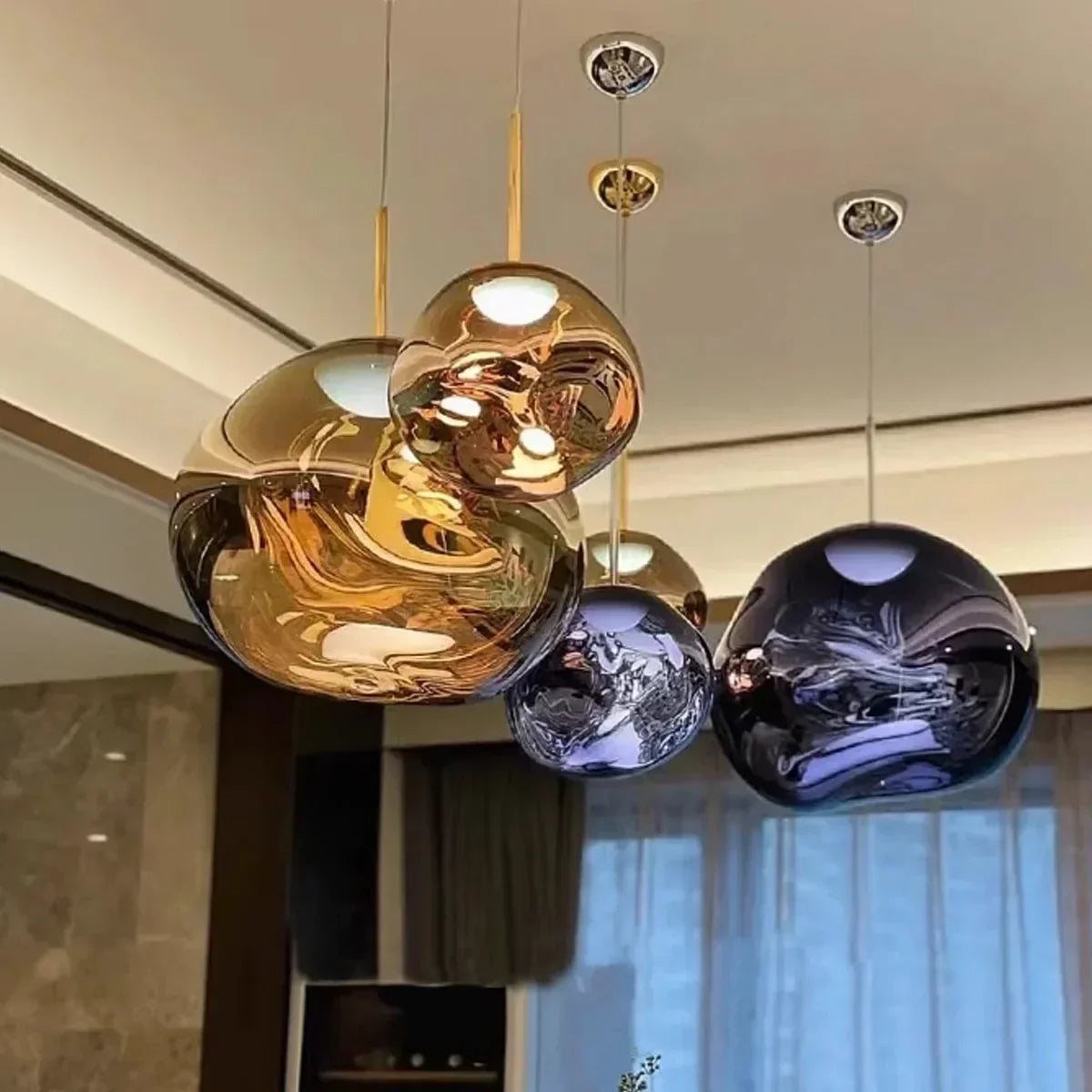 Lampă suspendată Lux Lava Flow pentru sufragerie, cu design modern | Ventumra