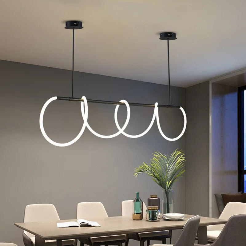 Lampada a sospensione con cavo lungo per sala da pranzo, moderna lampada LED | Ventumra