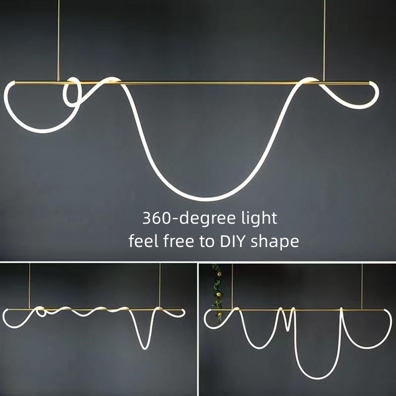 Lampada a sospensione con cavo lungo per sala da pranzo, moderna lampada LED | Ventumra