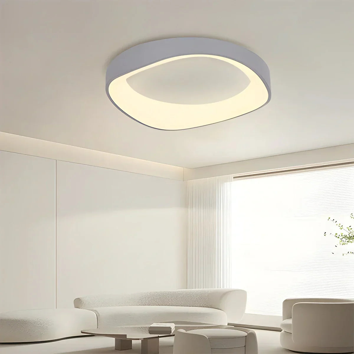 Nordic Inspired Acrylic Circle Ceiling Light For Bedroom | Ventumra