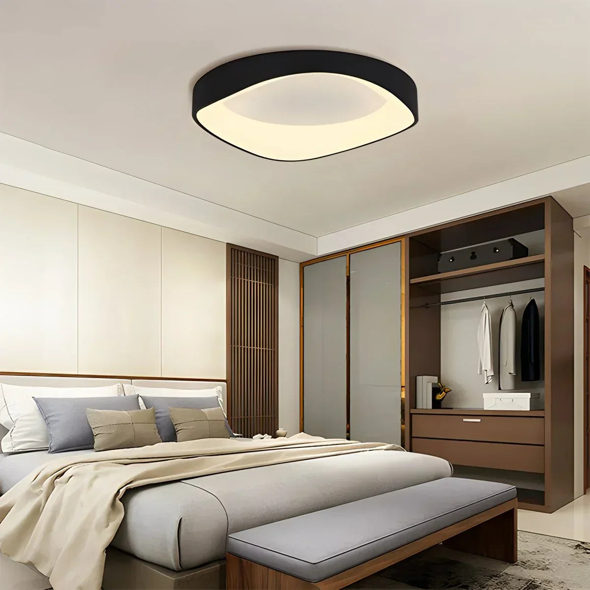 Nordic Inspired Acrylic Circle Ceiling Light For Bedroom | Ventumra