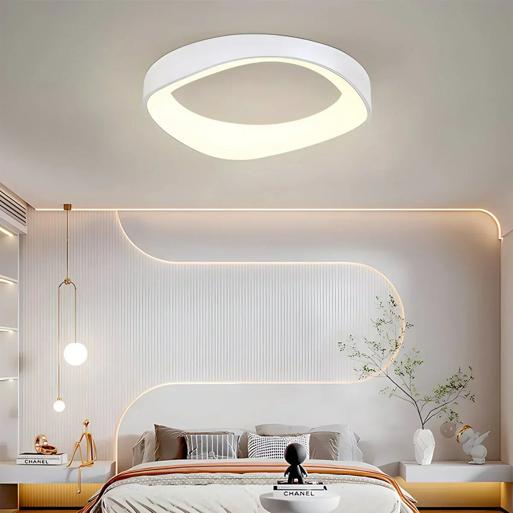 Nordic Inspired Acrylic Circle Ceiling Light For Bedroom | Ventumra