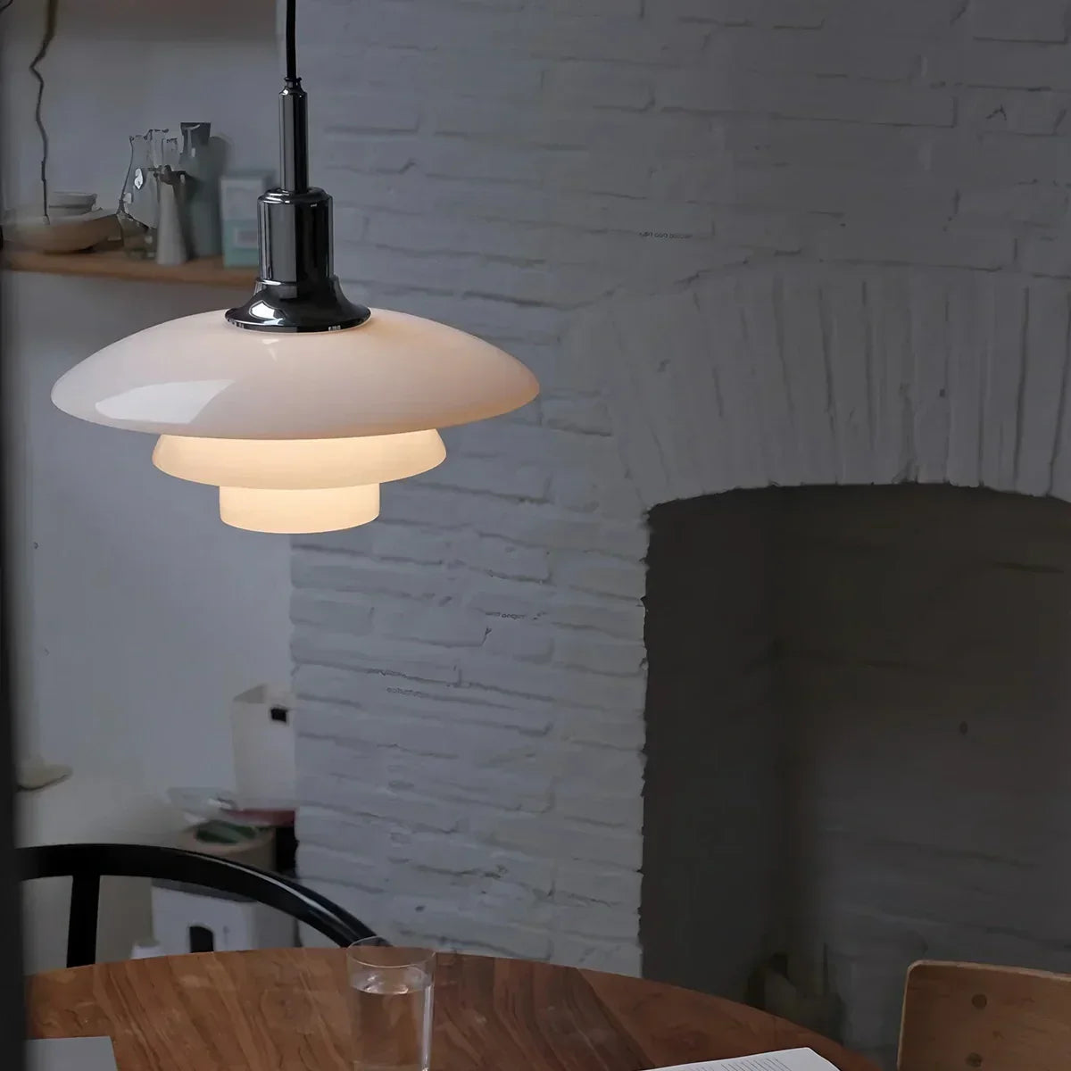 Suspension en verre de style danois pour cuisine, plafonnier design | Ventumra