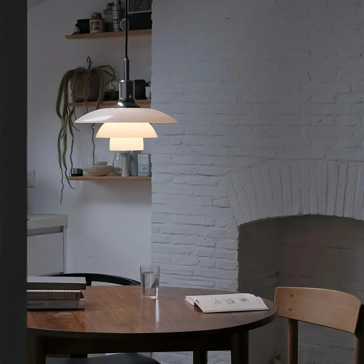 Suspension en verre de style danois pour cuisine, plafonnier design | Ventumra
