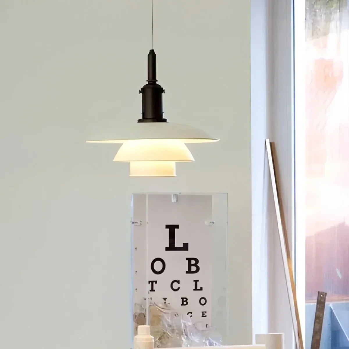 Suspension en verre de style danois pour cuisine, plafonnier design | Ventumra