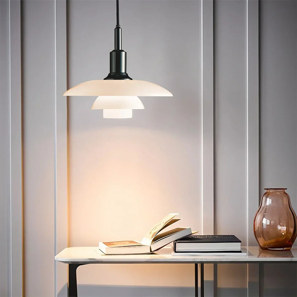 Suspension en verre de style danois pour cuisine, plafonnier design | Ventumra