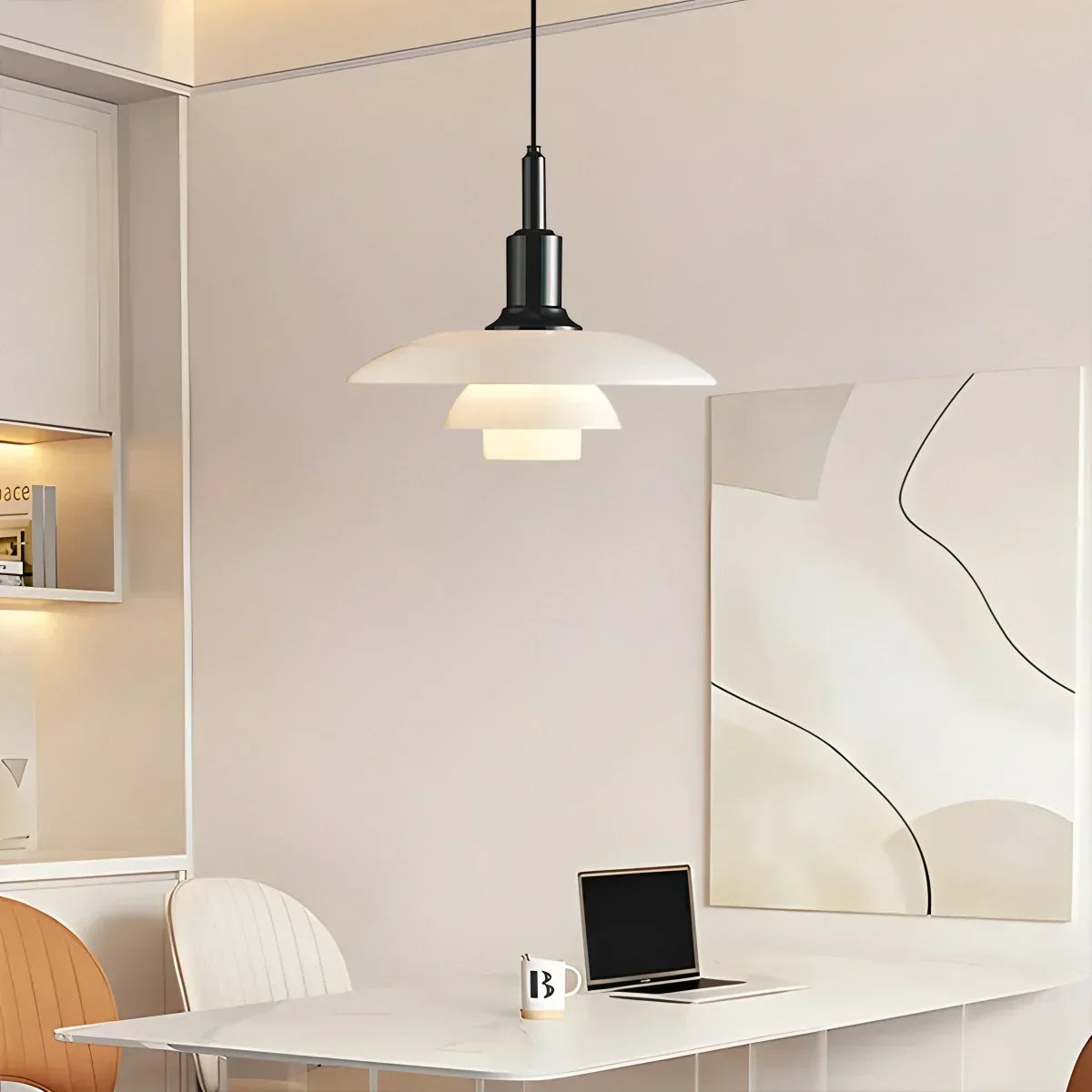 Suspension en verre de style danois pour cuisine, plafonnier design | Ventumra