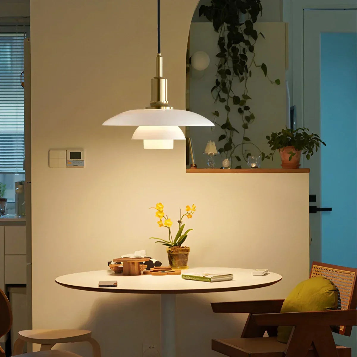 Suspension en verre de style danois pour cuisine, plafonnier design | Ventumra