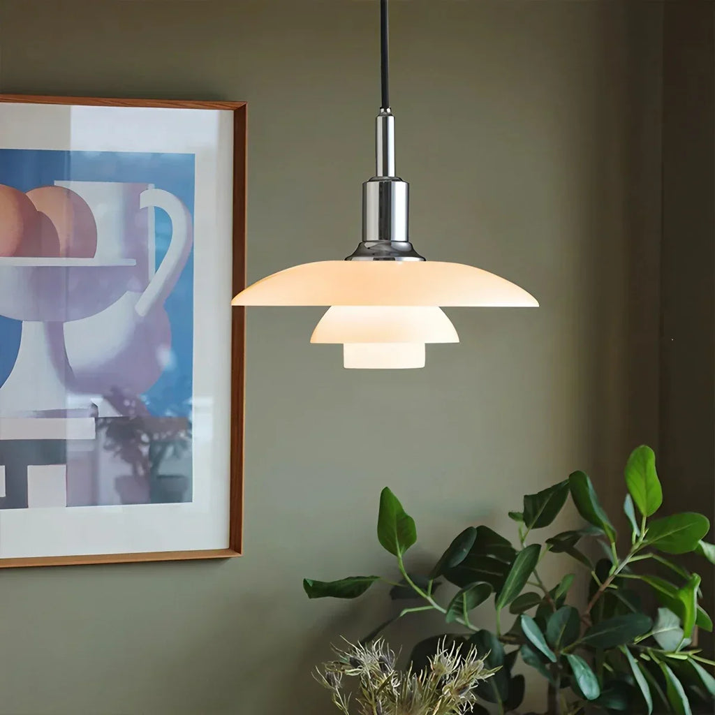 Suspension en verre de style danois pour cuisine, plafonnier design | Ventumra