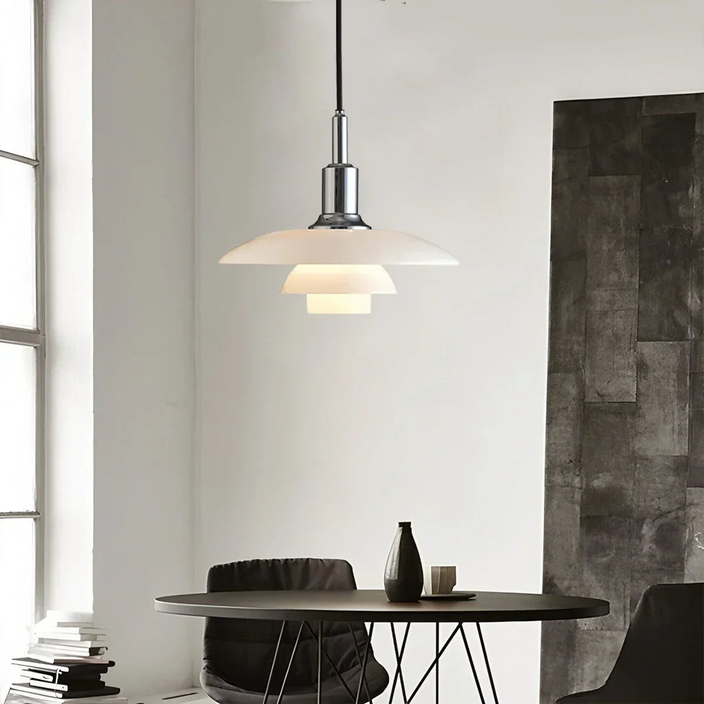 Suspension en verre de style danois pour cuisine, plafonnier design | Ventumra