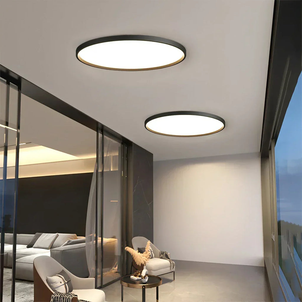 Slim Round Profile Flush Mount Ceiling Light For Bedroom | Ventumra