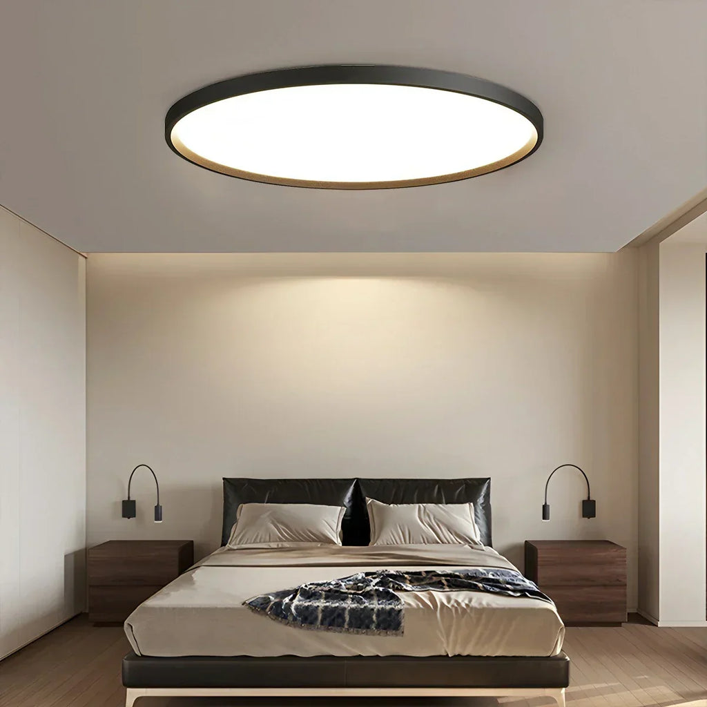 Slim Round Profile Flush Mount Ceiling Light For Bedroom | Ventumra