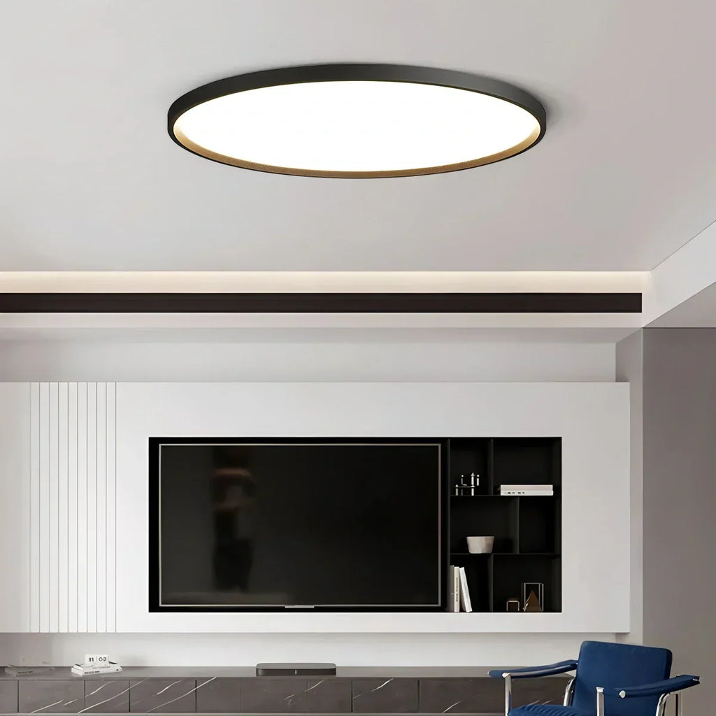 Slim Round Profile Flush Mount Ceiling Light For Bedroom | Ventumra