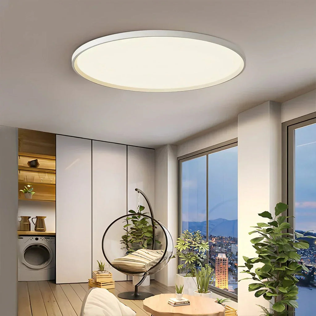 Slim Round Profile Flush Mount Ceiling Light For Bedroom | Ventumra