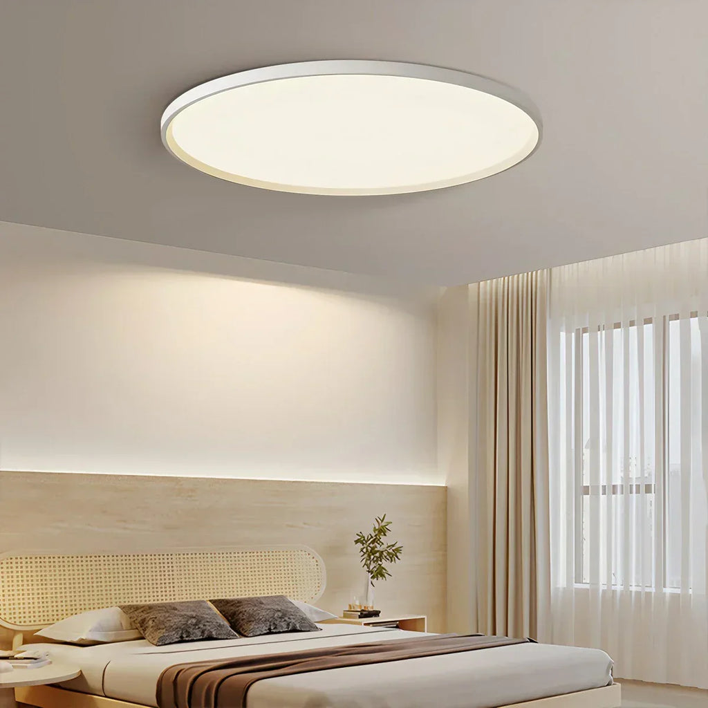 Slim Round Profile Flush Mount Ceiling Light For Bedroom | Ventumra