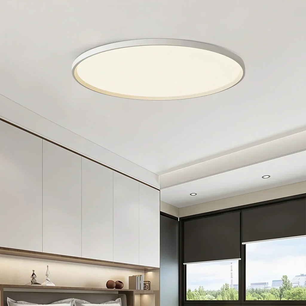 Slim Round Profile Flush Mount Ceiling Light For Bedroom | Ventumra