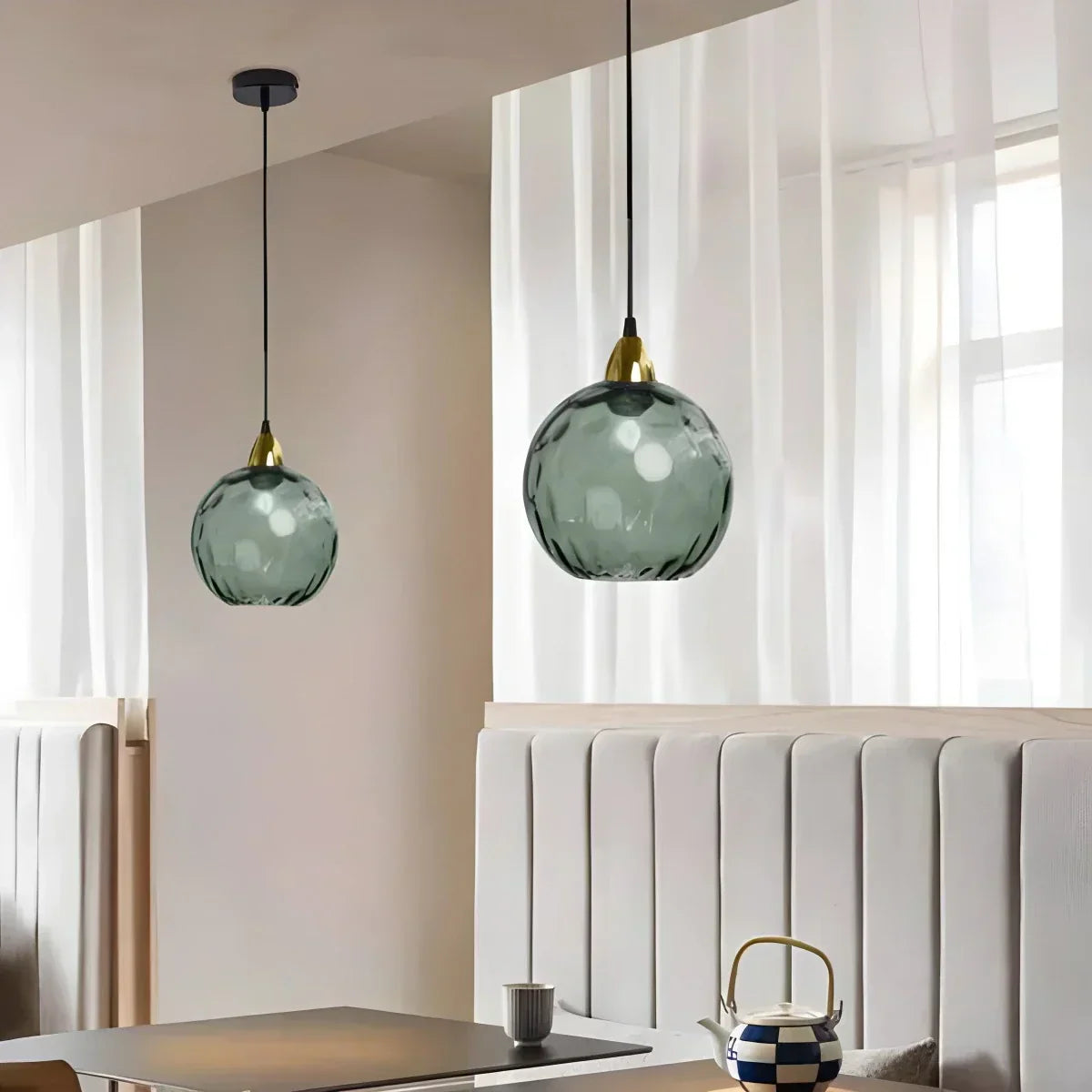 Vivid Glass Orb Pendant Light For Living Room Ceiling | Ventumra