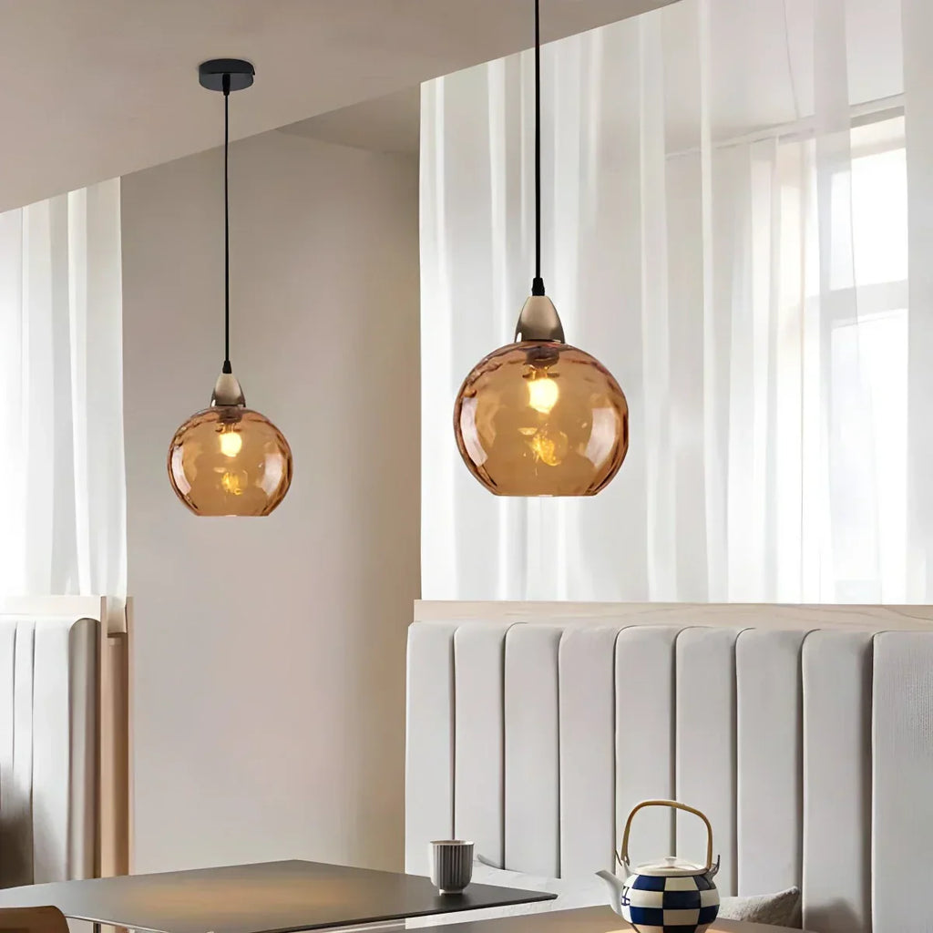 Vivid Glass Orb Pendant Light For Living Room Ceiling | Ventumra
