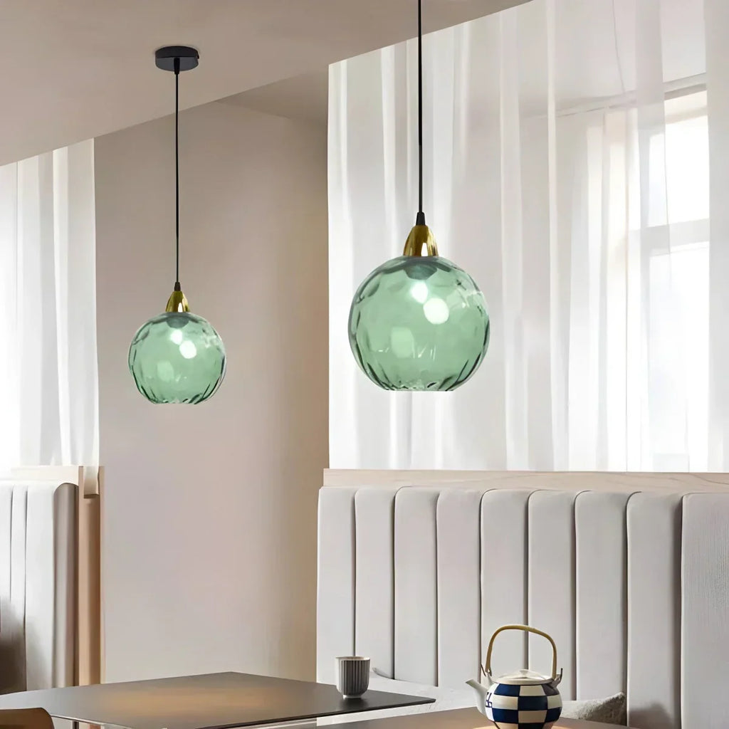 Vivid Glass Orb Pendant Light For Living Room Ceiling | Ventumra