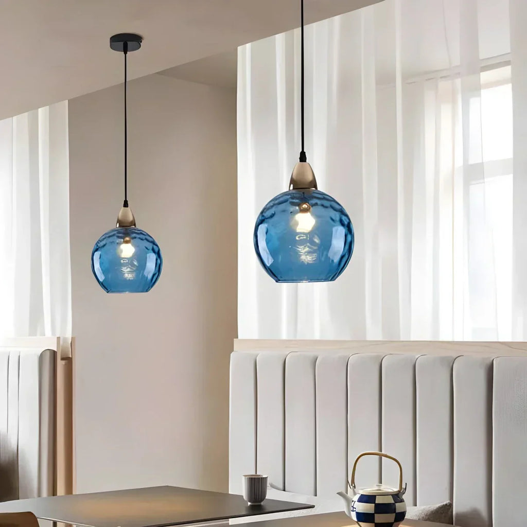 Vivid Glass Orb Pendant Light For Living Room Ceiling | Ventumra