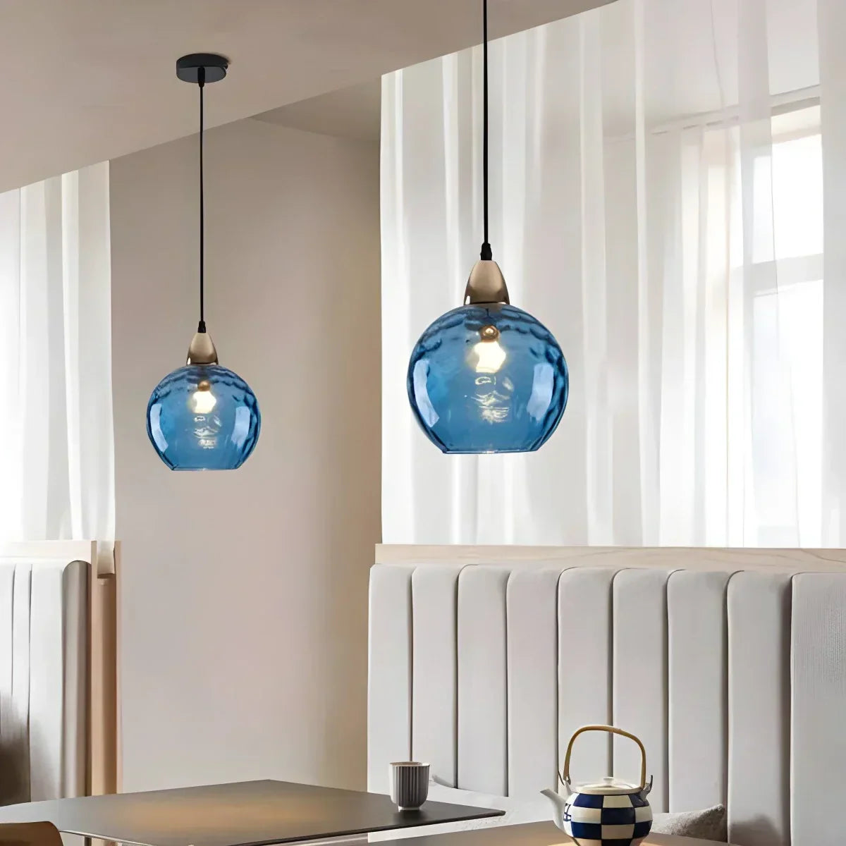 Vivid Glass Orb Pendant Light For Living Room Ceiling | Ventumra