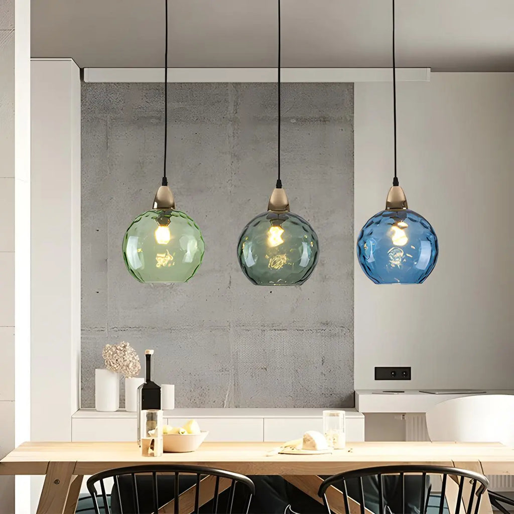 Vivid Glass Orb Pendant Light For Living Room Ceiling | Ventumra