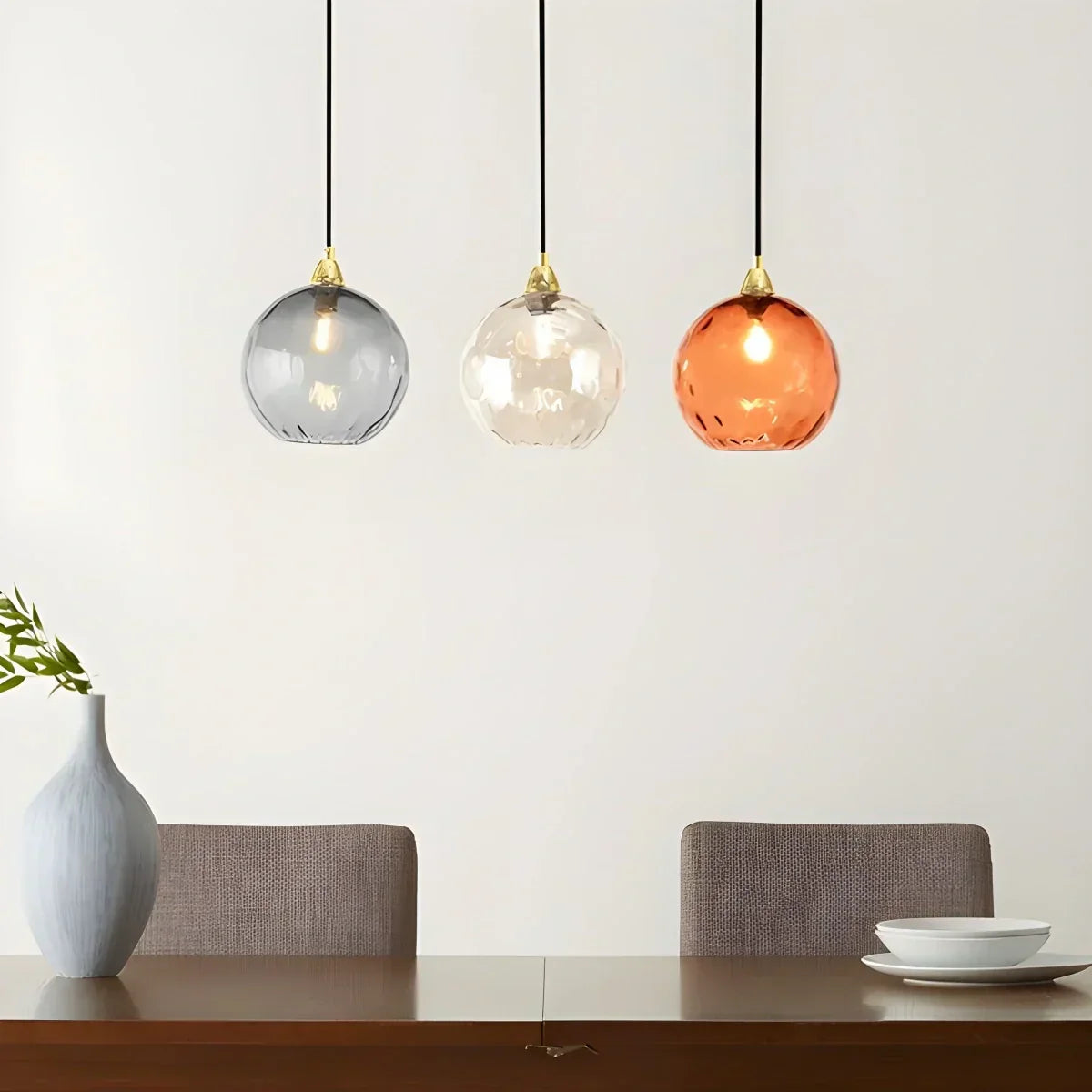 Vivid Glass Orb Pendant Light For Living Room Ceiling | Ventumra
