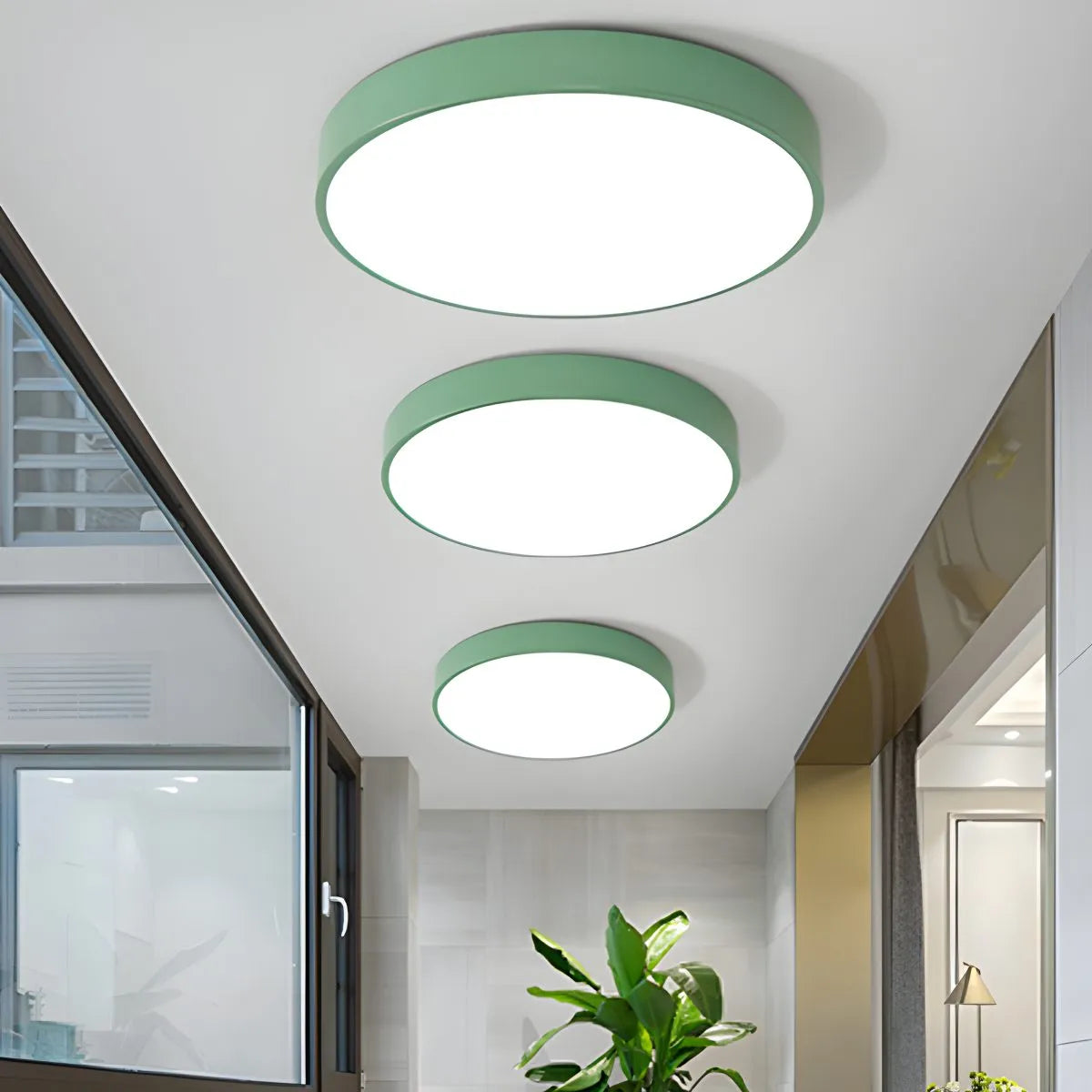 Candeeiro de teto LED Macaron, luminária circular minimalista para interiores modernos | Ventumra