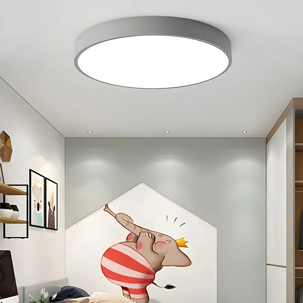 Candeeiro de teto LED Macaron, luminária circular minimalista para interiores modernos | Ventumra