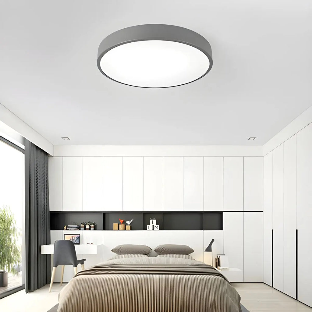 Candeeiro de teto LED Macaron, luminária circular minimalista para interiores modernos | Ventumra
