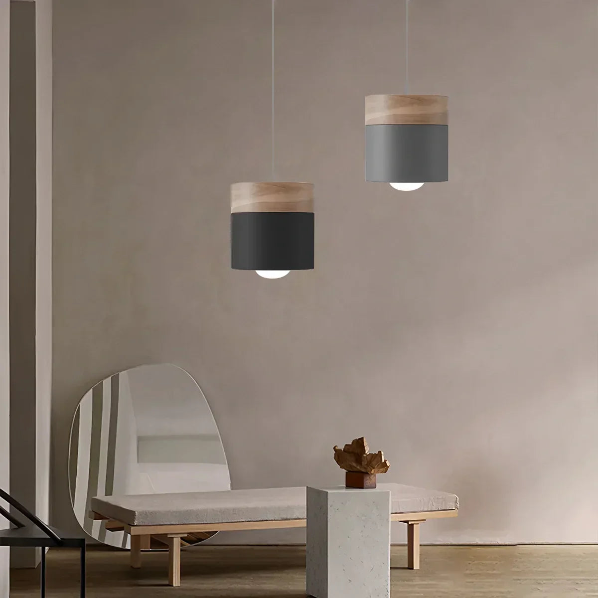 Pendul din lemn Laetus pentru interioare contemporane, design modern | Ventumra