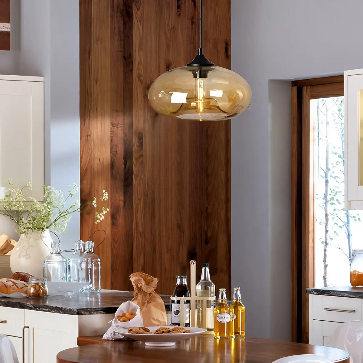 Vibrant Glass Pendant Light For Dining Room Decor | Ventumra