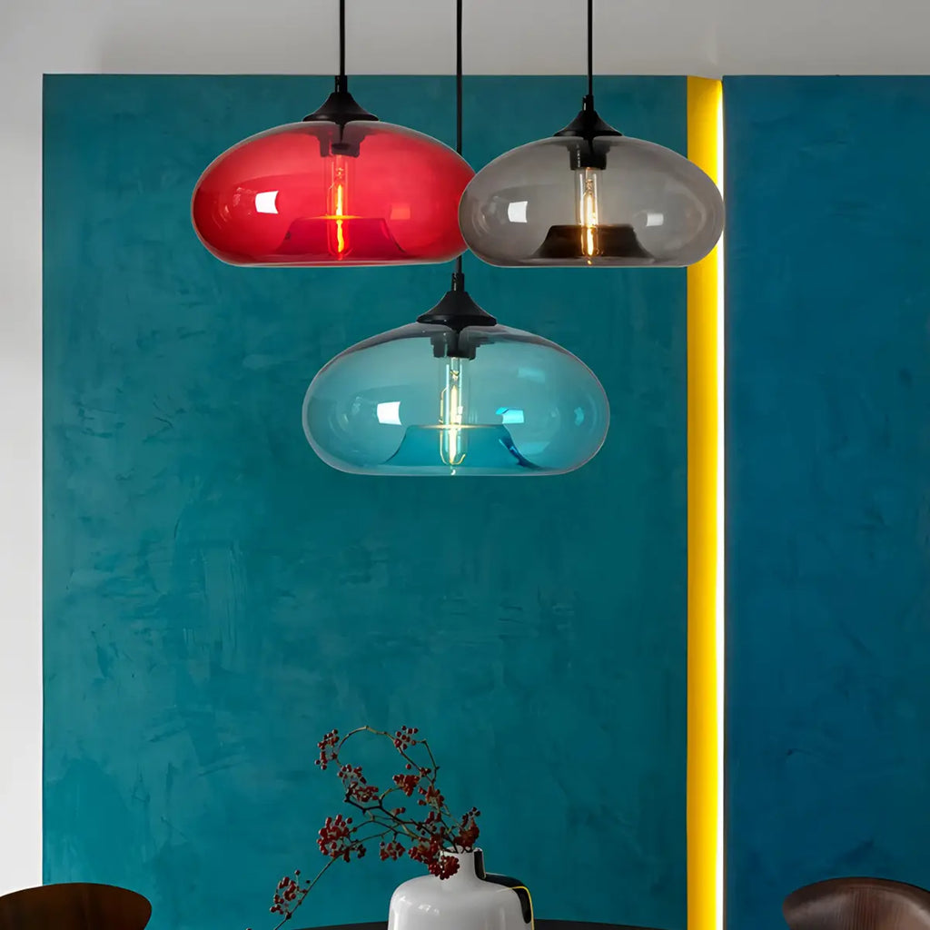 Vibrant Glass Pendant Light For Dining Room Decor | Ventumra