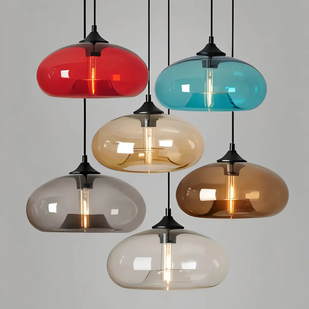 Vibrant Glass Pendant Light For Dining Room Decor | Ventumra