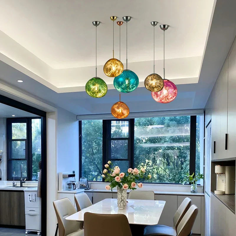Lampă suspendată Lux Lava Flow pentru sufragerie, cu design modern | Ventumra
