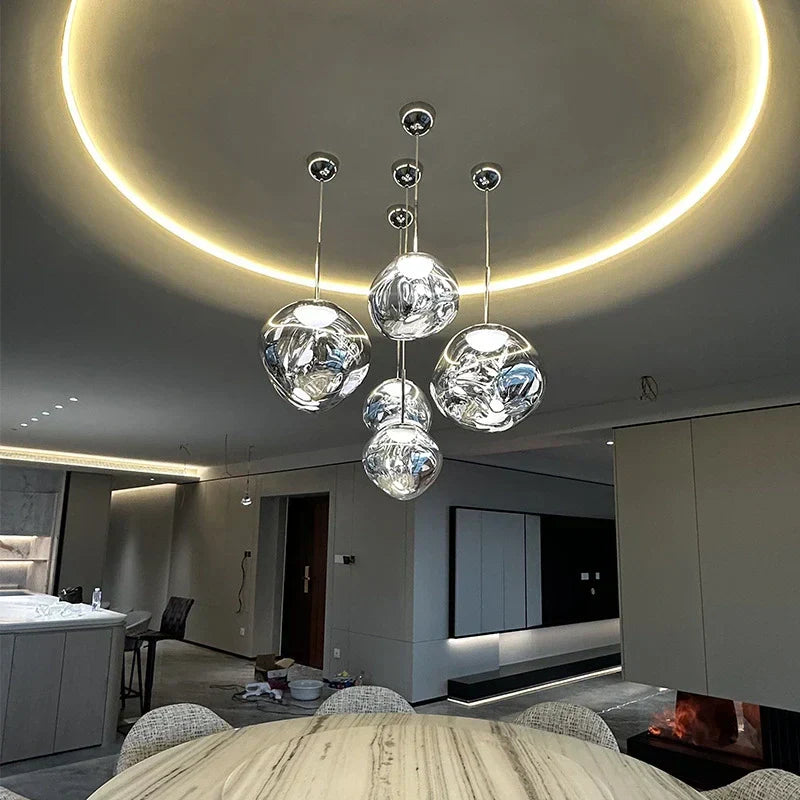 Lampă suspendată Lux Lava Flow pentru sufragerie, cu design modern | Ventumra