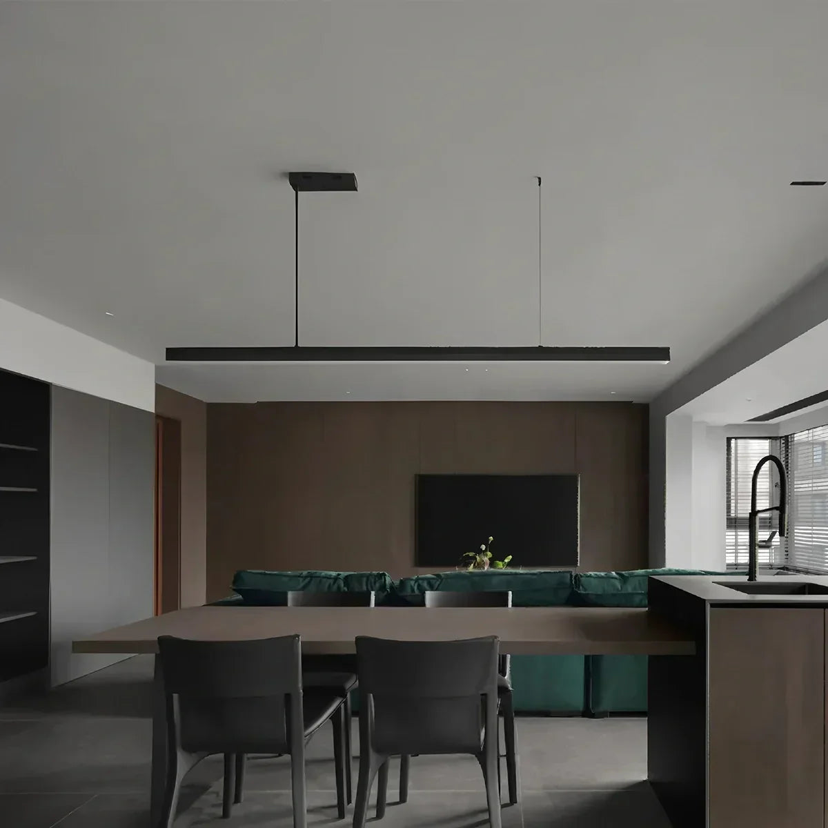 Moderne slanke hanglamp voor keukeneiland, eigentijdse armatuur | Ventumra
