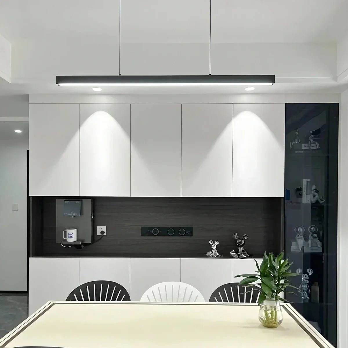 Moderne slanke hanglamp voor keukeneiland, eigentijdse armatuur | Ventumra