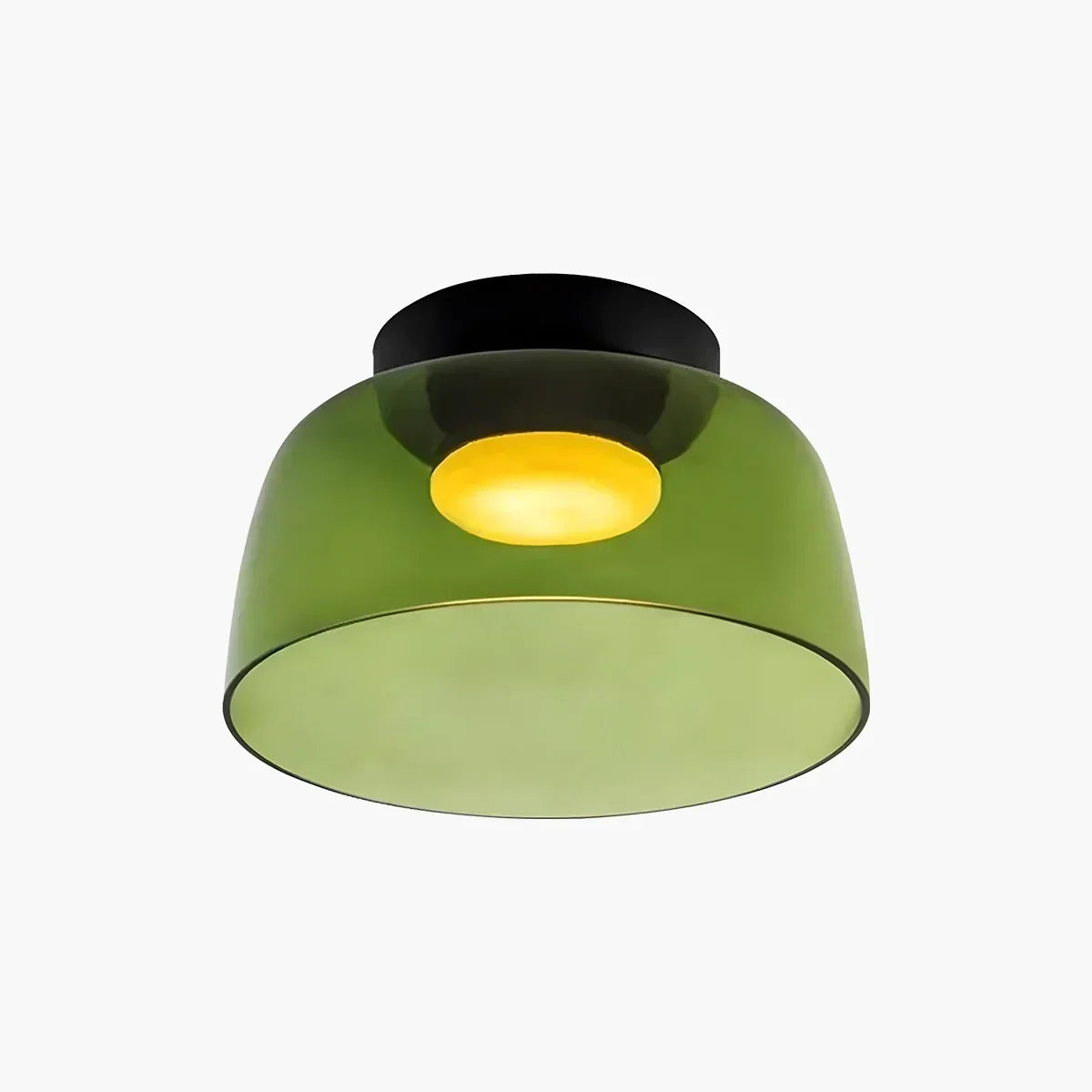 Cozy Bedroom Ceiling Light With Colored Glass Glow | Ventumra