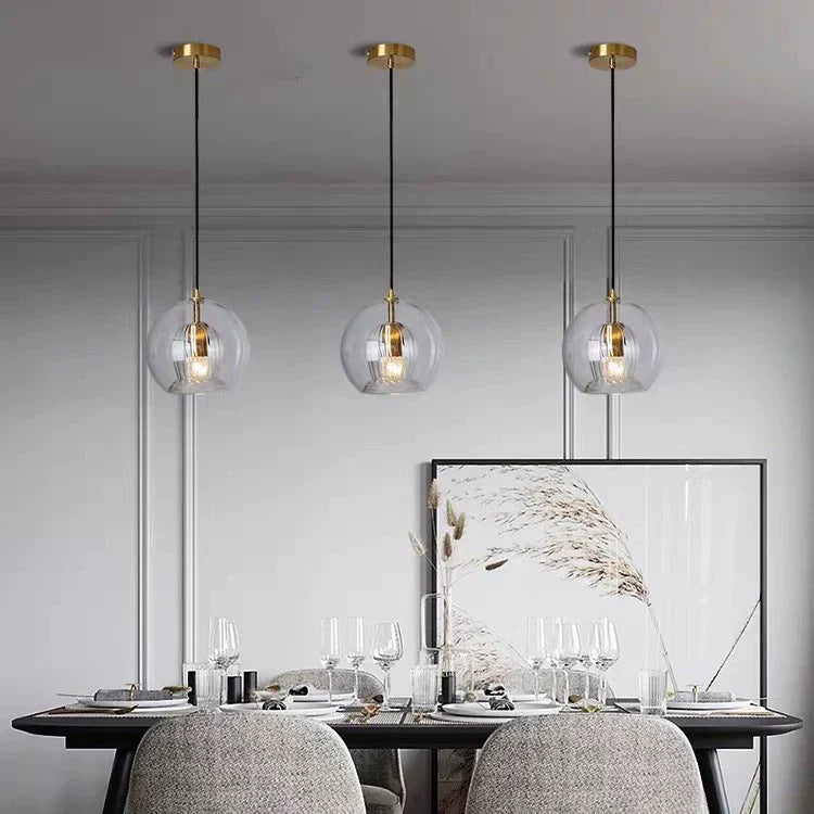 Scandinavian Glass Globe Pendant Light For Modern Living Spaces | Ventumra