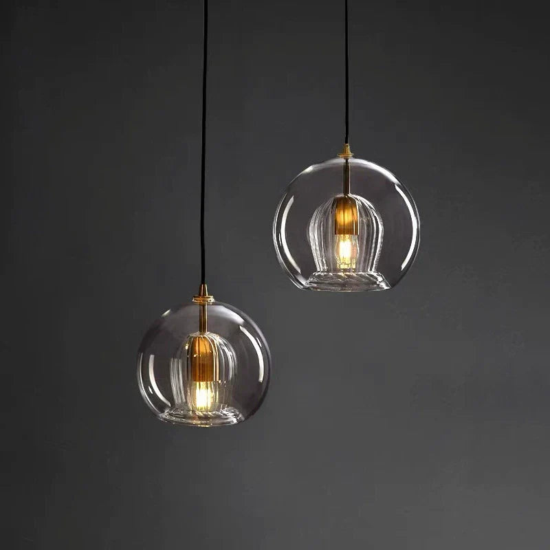 Scandinavian Glass Globe Pendant Light For Modern Living Spaces | Ventumra
