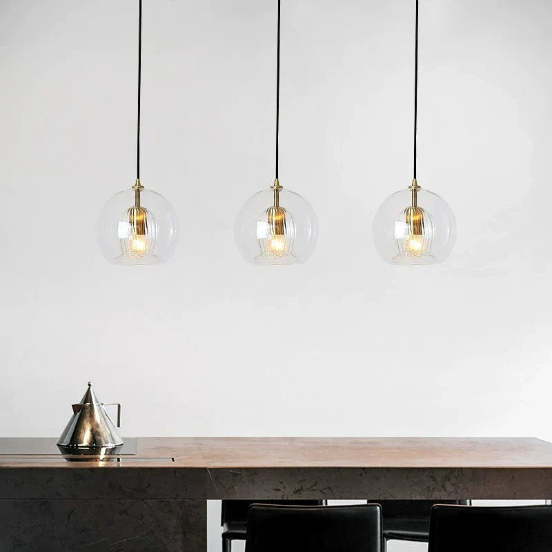 Scandinavian Glass Globe Pendant Light For Modern Living Spaces | Ventumra