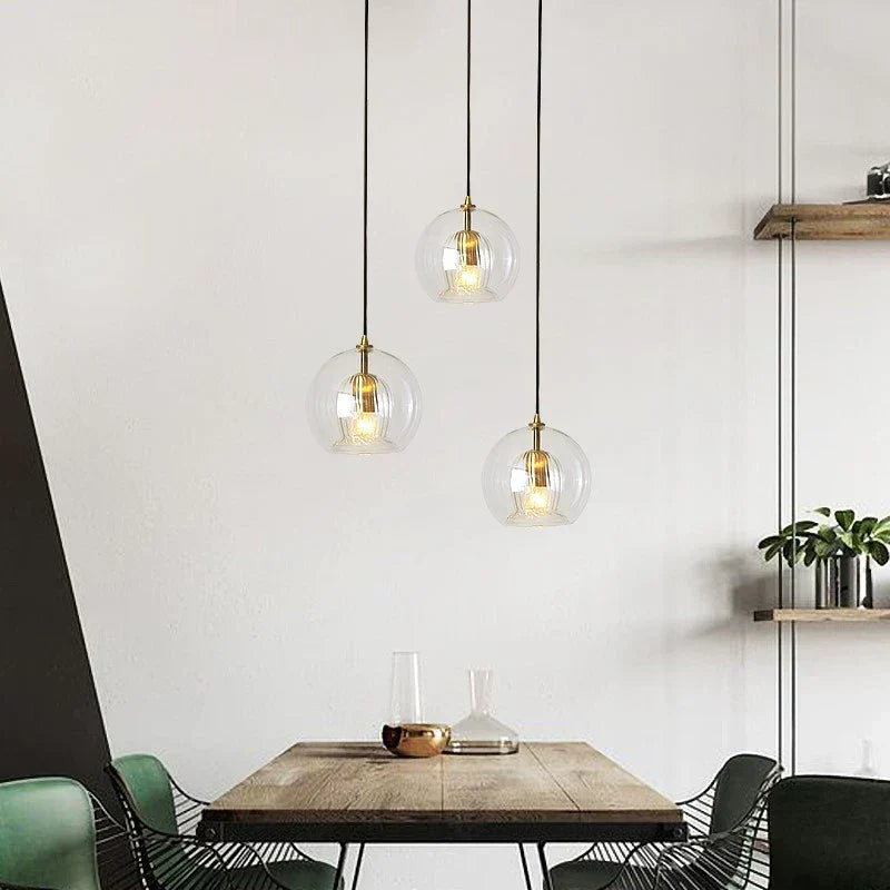 Scandinavian Glass Globe Pendant Light For Modern Living Spaces | Ventumra