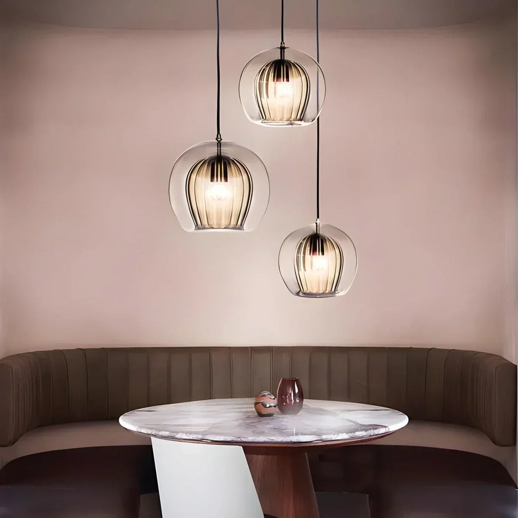 Scandinavian Glass Globe Pendant Light For Modern Living Spaces | Ventumra
