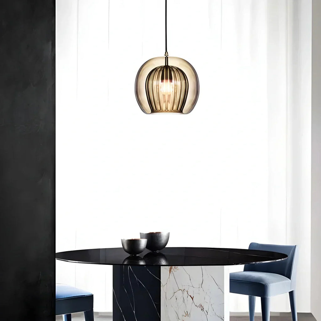 Scandinavian Glass Globe Pendant Light For Modern Living Spaces | Ventumra