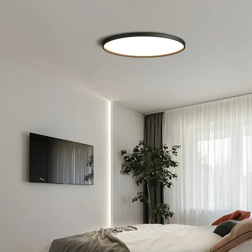 Slim Round Profile Flush Mount Ceiling Light For Bedroom | Ventumra