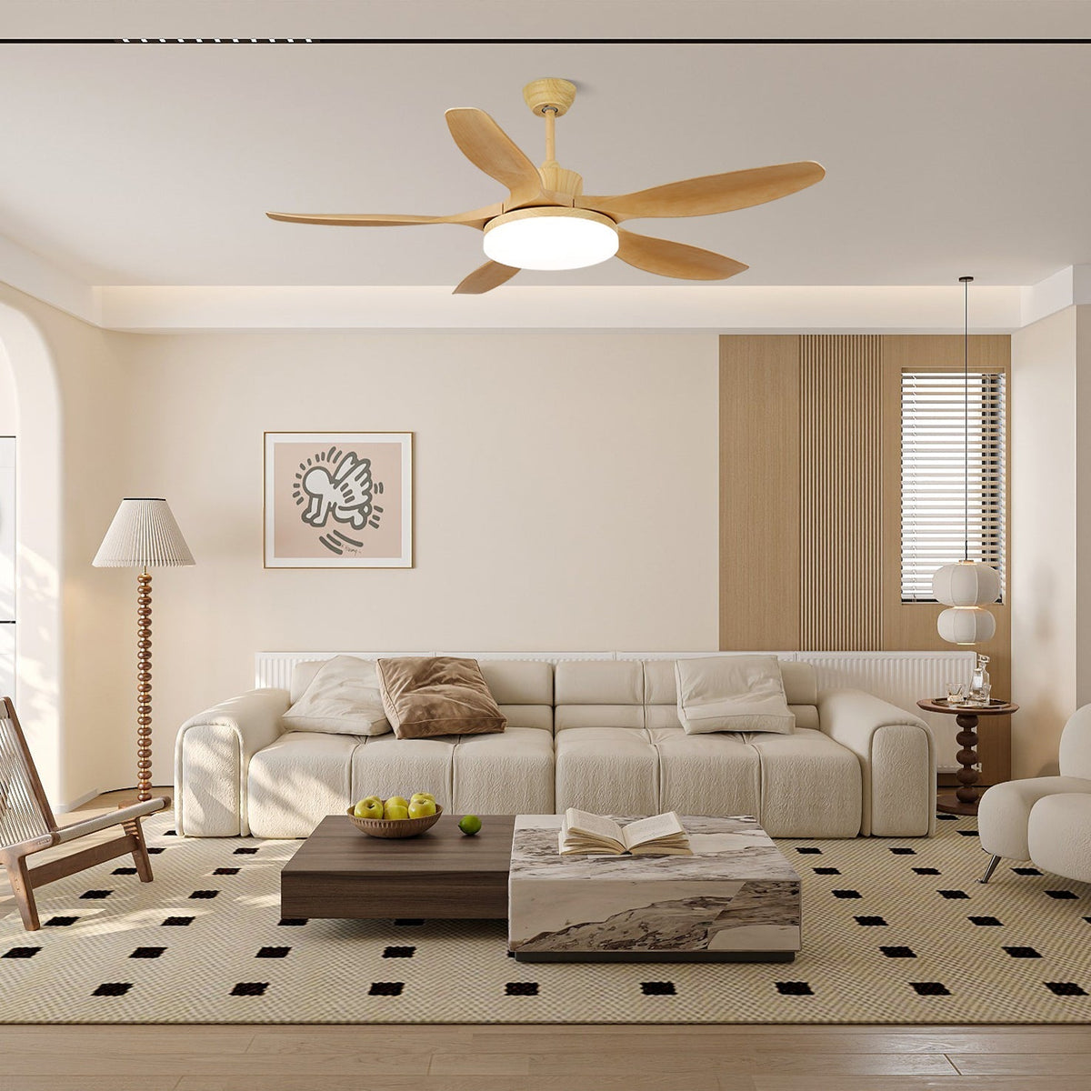 Asymmetric Blade Ceiling Fan Light | Ventumra