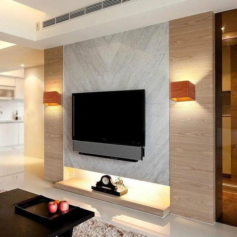 Artisan Oak Cube Wall Light | Ventumra