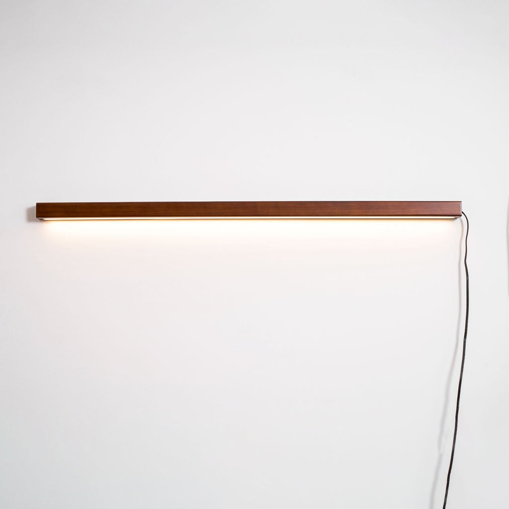 Minimalistische lineare LED-Holz-Wandleuchte zum Einstecken | Ventumra