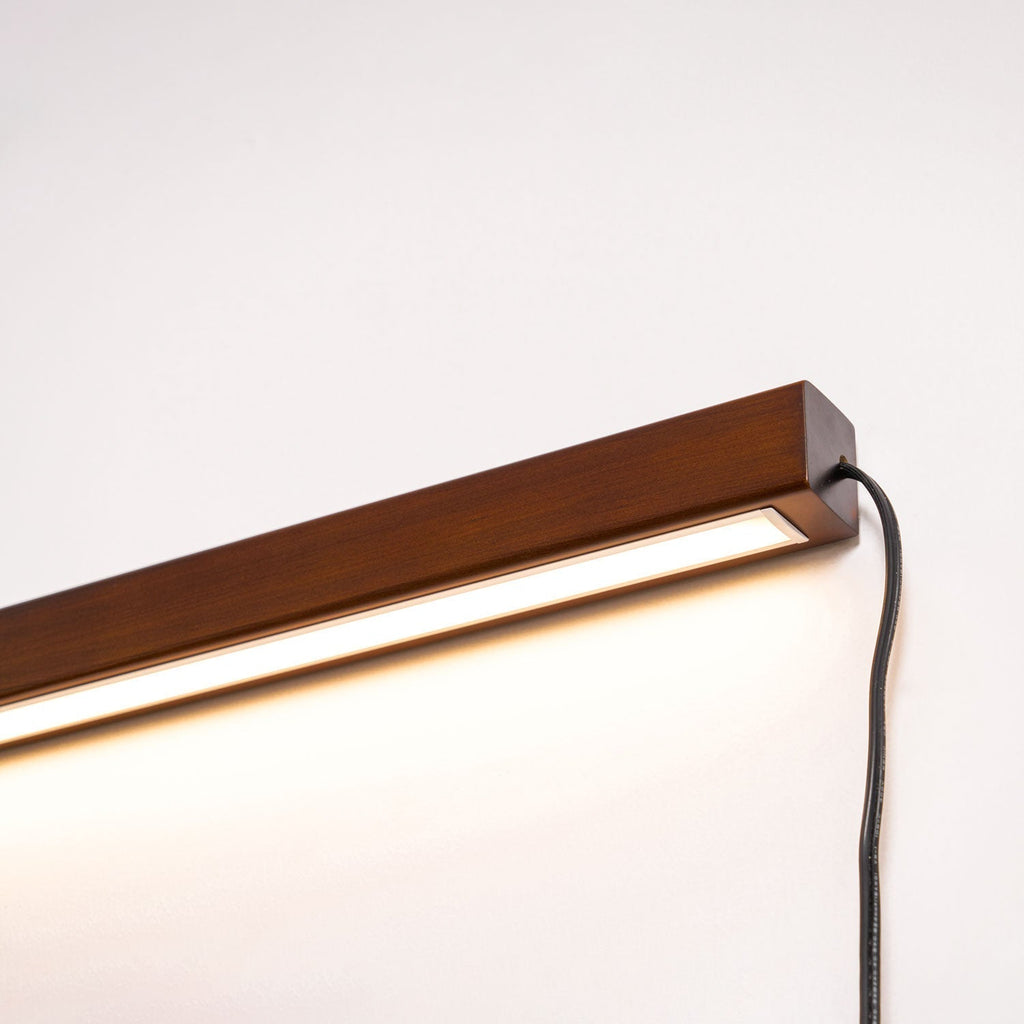 Minimalistische lineare LED-Holz-Wandleuchte zum Einstecken | Ventumra